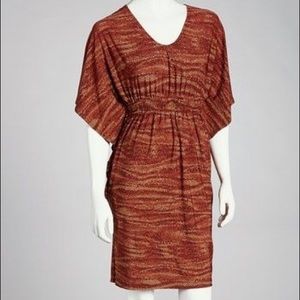 Bethany Rust Mini Polka Dot Dress